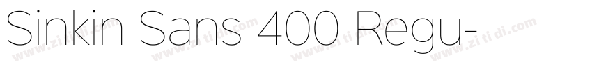 Sinkin Sans 400 Regu字体转换